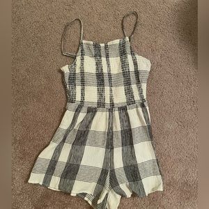 Top shop Checkered black and white romper, size 4